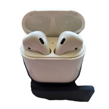 Apple AirPods 1st Gen w/ Charging Case White - Model A1602 w/ Blue Stand WORKING