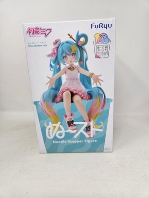 FuRyu Hatsune Miku 10th Anniversary Noodle Stopper Anime Figure New Boxed Blue