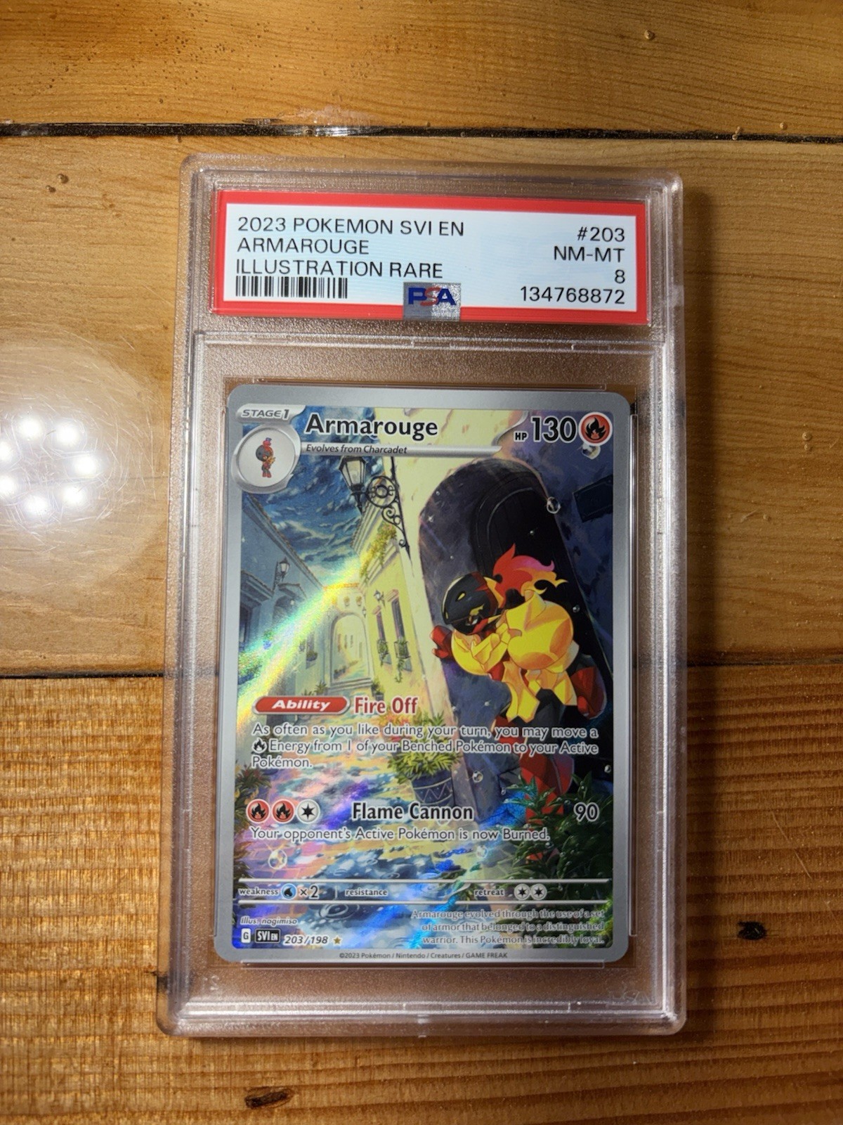 Carta Pokémon - Armarouge 203/198 - Escarlata Y Violeta - Rara Ilustración Full Art Holo - Coleccionable