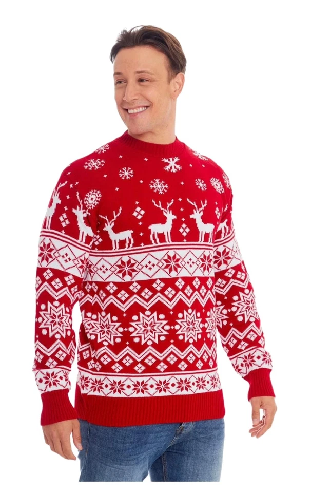 Mens Womens  Christmas Jumper Unisex Family Knit Sweater Ladies Xmas Novelty - Image 4 of 4