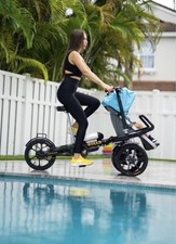 Folding Electric Bike Scooter w/ Stroller Seat 20MPH 48V 35mi Range 16  Wheels