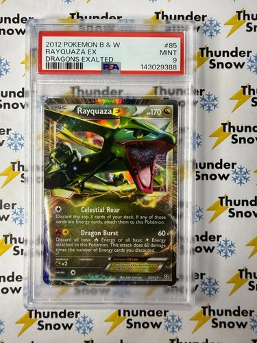 Rayquaza EX #85 Dragons Exalted 2012 Pokemon B & W PSA 9 143029388