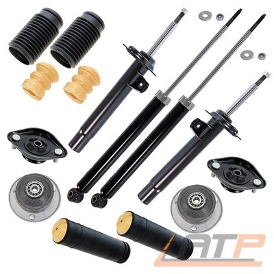 4x STOßDÄMPFER GAS DOMLAGER PROTECTION-KIT VORN HINTEN FÜR BMW 3-ER E46  03-05