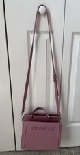 Steve Madden Embossed  Cosmetic Pink  Purse Bevlynn Crossbody Satchel -NWT