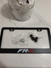 Scion Fr-s License Plate Frame Flat Matte Black With Whitered Letters New Scion Fr-s License Plate Frame Flat Matte Black With Whitered Letters New
