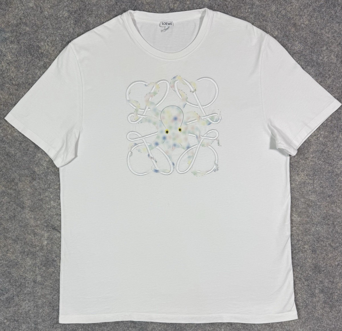 LOEWE x Suna Fujita Anagram Embroidered Logo Octopus T-Shirt