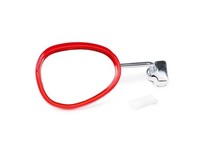 Spiegel -BUMM Retro Beinschild Klemmspiegel- Universal, Weiss Rot - Links