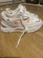 White Chunky Trainers Sneakers Shoes Women Size 4