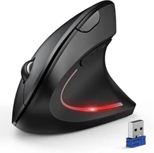 TECKNET Ergonomic Mouse, Wireless Bluetooth Vertical Mouse, 4800 DPI Optical