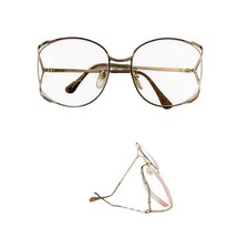 Vintage WILSHIRE DESIGNS Mod 239 Open-Side Eyeglass Frames Oversized Square