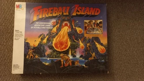 Vintage 1986 Fireball Island Board Game 100% Complete With Box - Milton Bradley