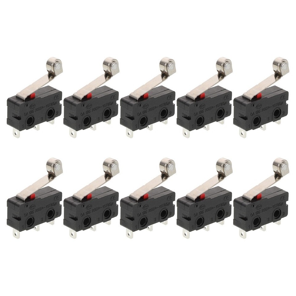 10Pcs Durable Electrical Limit Switch Black Ppa Metal Lever Arm for ...