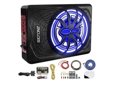10'' 1200W Slim Under Seat Powered Car Subwoofer Hideaway Subwoofer 7 Colors B5