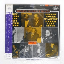 Lester Young Pres At His Ver Mercury sm7229 Japan OBI FLIPBACK COVER VINYL LP