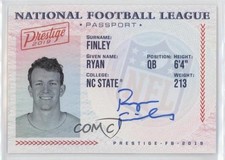 2019 Panini Prestige NFL Passports Signatures Ryan Finley #PA-RF Auto 09q9