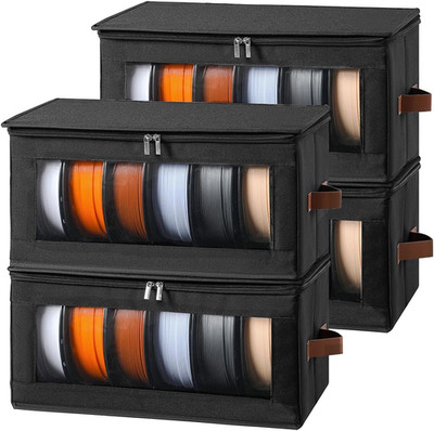 Filament Storage Box - 4 Pack 3D Printer Filament Storage Containers with Desicc
