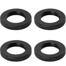 Knurled Microphone Stand Nut 4PCS 5/8-27 Dual Lock Nuts for Microphone Screw