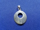 GRANDMA GRABE'S BEAUTIFUL VINTAGE STERLING SILVER BENT RING 2.58G PENDANT