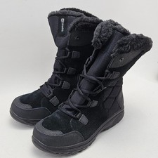 Columbia Heavenly Omni-Heat Waterproof Winter Boots Black Faux Fur BL1581-011 8