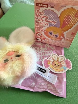 Baby Three Petit Macaron Cute Bunny Head V2- Peach Cloud - New - 5 Below