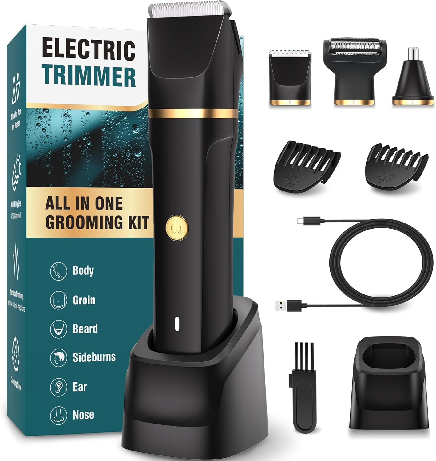 Rasoio Corpo Uomo da Viaggio 3 in 1: USB Recargeable Body Groomer