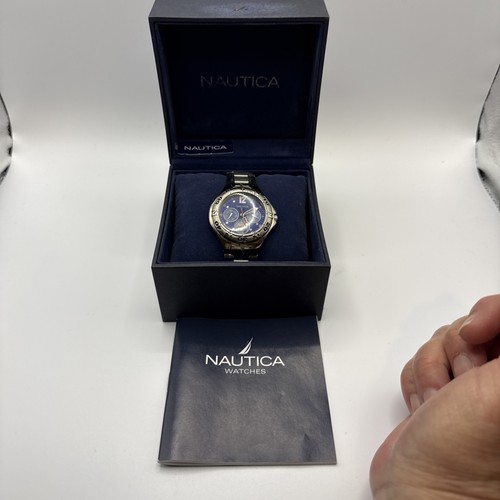 Nautica Blue Dial Sport Watch N00413 read description 