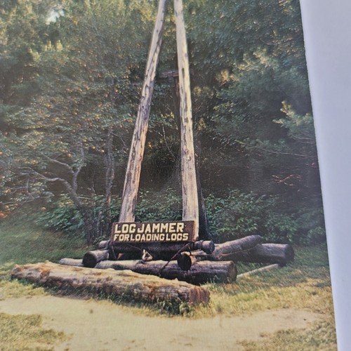 Vintage 1958 Postcard Log Jammer at Hartwick Pines State Park Grayling Michigan - Picture 5 of 13