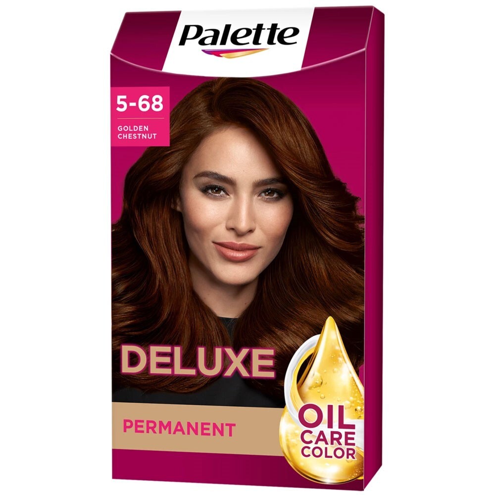 Palette Deluxe Permanent Hair Dye Golden Chestnut 5-68 - 100% Grey Coverage