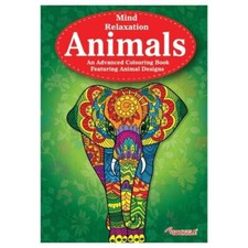 1 X ANIMALS ADVANCED COLOURING BOOK - 48 IMAGES TO COLOUR