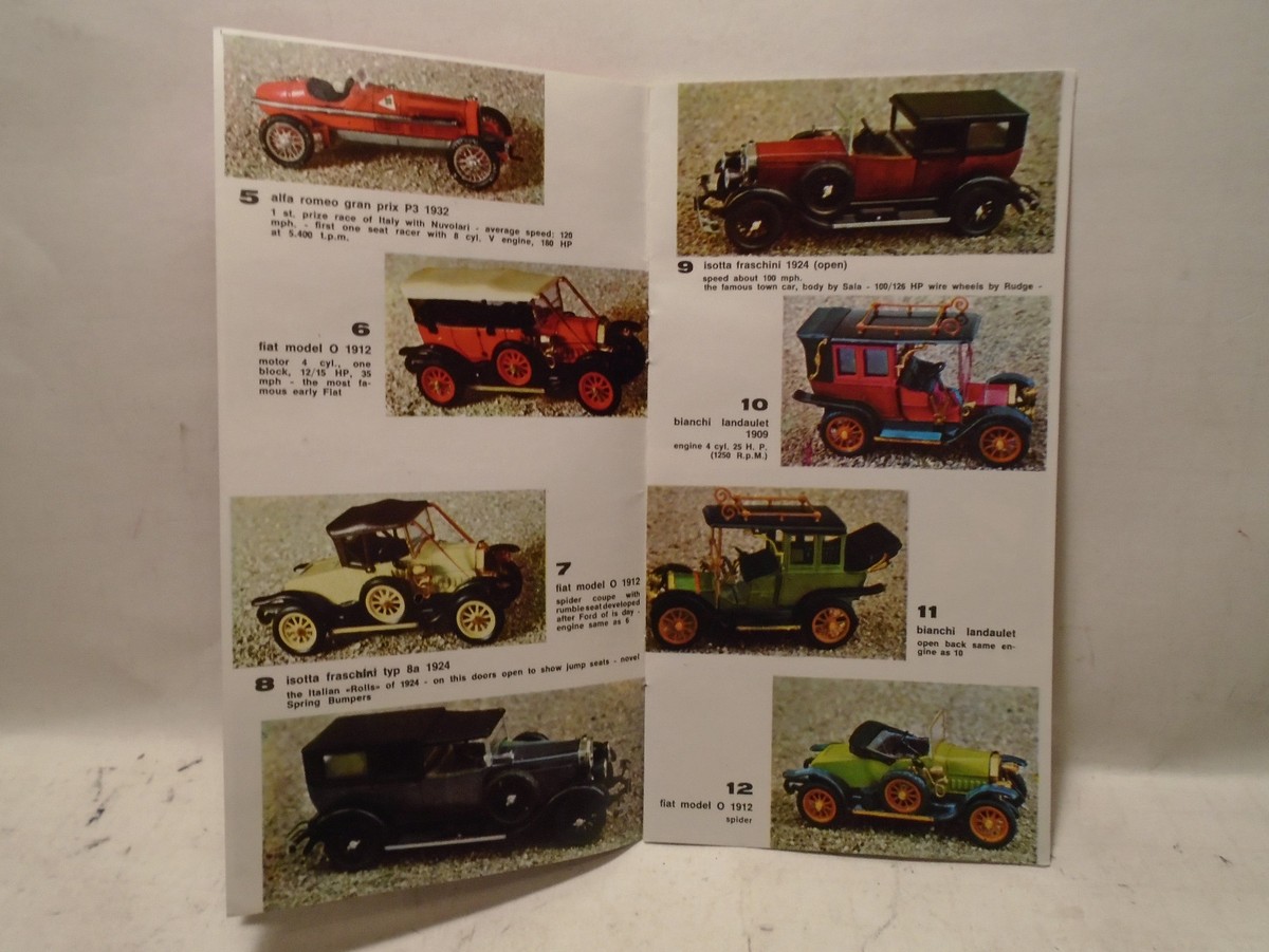 1971 RIO CATALOG OF 1/43 DIE-CAST ANTIQUE CARS MADE IN ITALY 1971 RIO CATALOG OF 1/43 DIE-CAST ANTIQUE CARS MADE IN ITALY