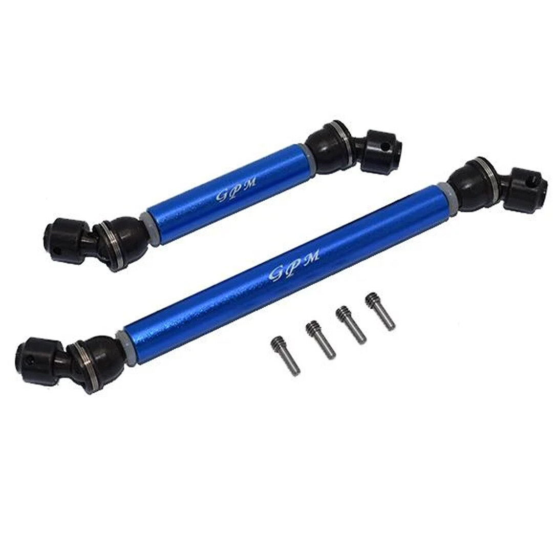 GPM Steel + Aluminium Front + Rear CVD Drive Shaft - Blue : Axial