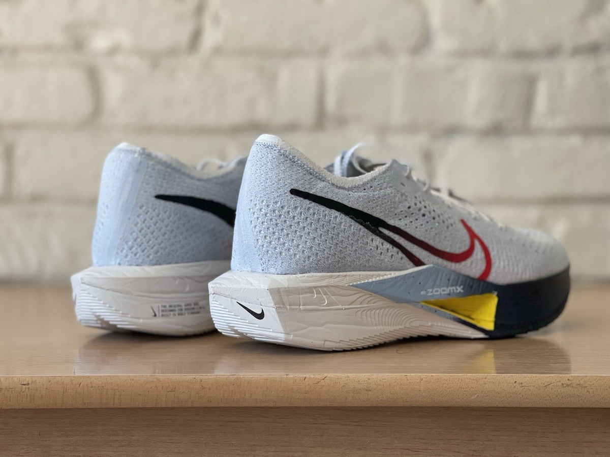 Nike ZoomX Vaporfly Next% 3 White Red Yellow Men Sz 12 Racing