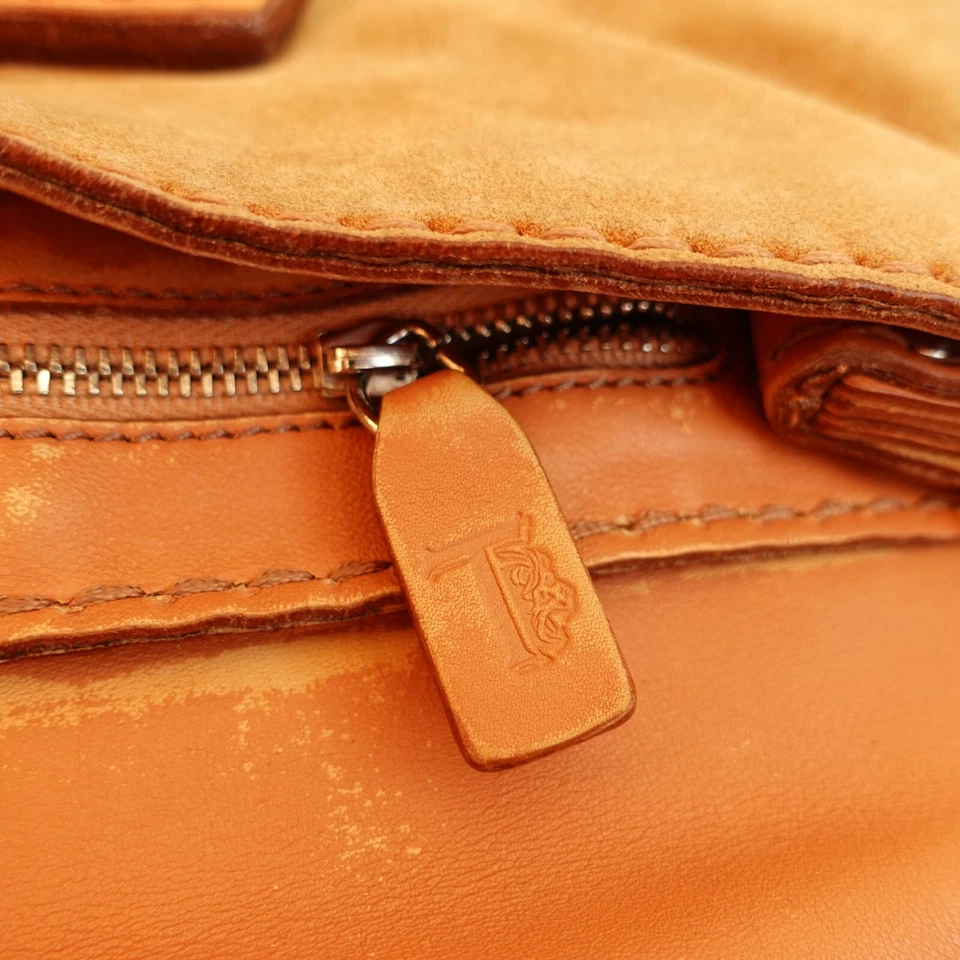 Tods Bag Women Leather Crossbody Shoulder Sling Brown Saddle Luxury Tan $1,500 - Image 3 of 4