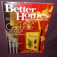 Better Homes and Gardens Magazine Nov 2003 Homecoming to Remember Updating