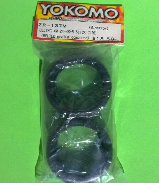 Yokomo ZR-137M 24mm Belted Medium Compound tire pair new in Pkg | eBay