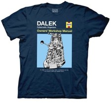 Doctor Who Dalek Haynes Owners' Workshop Manual Cover T-Shirt NEW UNWORN