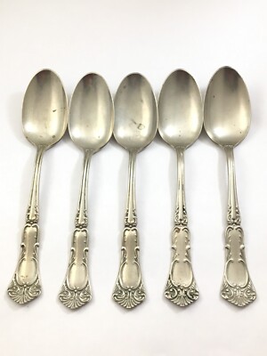 Oneida ARDSLEY-EMPRESS German Silver Nickel Wm A Rogers 5-Teaspoons
