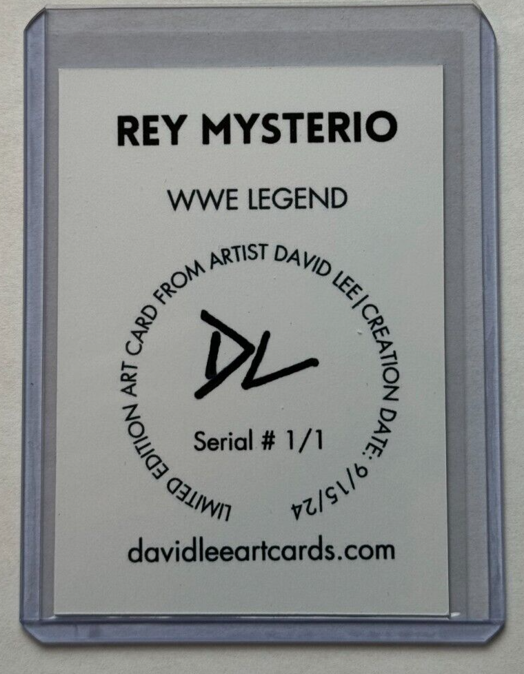 Rey Mysterio Limited Edition Artist Signed “WWE Legend” Refractor