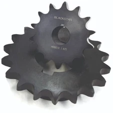 40BS12 x 1" Steel Sprocket 12 Teeth 1.00" Bore #40 Chain 2.166" OD