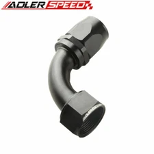 US SHIP -20AN AN20 90 Degree Swivel Hose End Oil Fuel Line Fitting Adapter Black