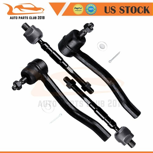 4PC Front Left Right Inner Outer Tie Rod For 20072012 Nissan Altima