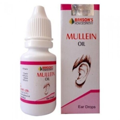 Bakson's EAR DROPS (MULLEIN OIL) for EARACHE Homeopathic Remedy UK