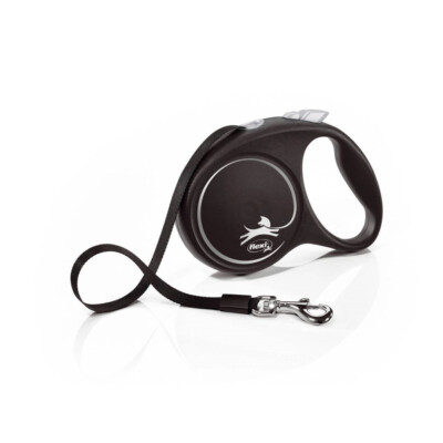 Flexi Automatische Hundeleine Black Design M Band 5 M Schwarz
