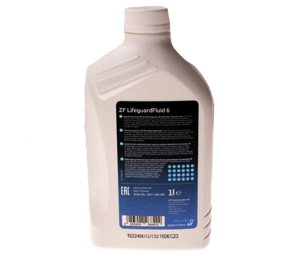 Líquido de aceite de transmisión automática 7LiTer ZF SALVAVIDAS-6 ATF para AUDI JAGUAR LAND ROVER Foto 4 de 4