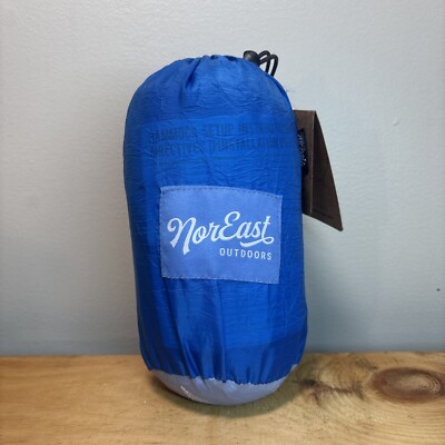 NorEast Outdoors Hammock Blue Camping Single sport Lightweight Poly Tech 400 lb.