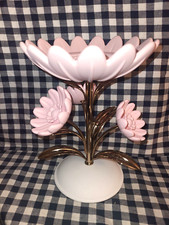 ALL NEW Metal Flower 3-Wick Candle Pedestal Bath & Body Works SHIPS FREE!
