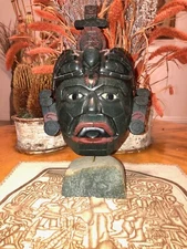 BEAUTIFUL Solid Jade _replica of the King of Tikal's Death Mask  VERY COOL!!!!_