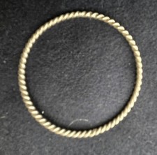Silver Tone Bangle Bracelet Weave Design