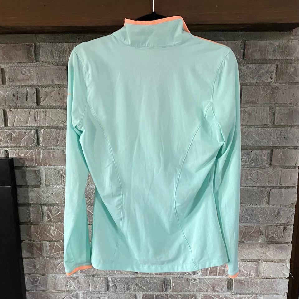 Women’s Nike Golf Miller Light Embroidered Blue And Peach Half-Zip Size M - Image 2 of 4