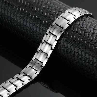 Gorgeous Titanium Magnetic Bracelet Men Energy Power Stress Balance  Arthritis